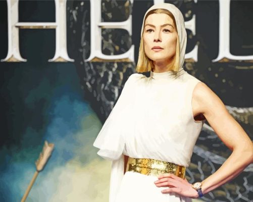 Stylish Actress Rosamund Pike Paint By Numbers