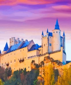 Sunset Over Segovia Castle Paint By Numbers