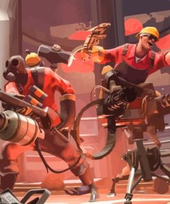 Team Fortress 2 Video Game Paint By Numbers