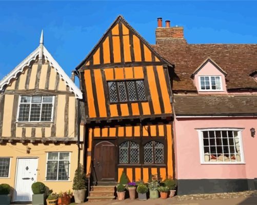 The Crooked Houses Lavenham Paint By Numbers