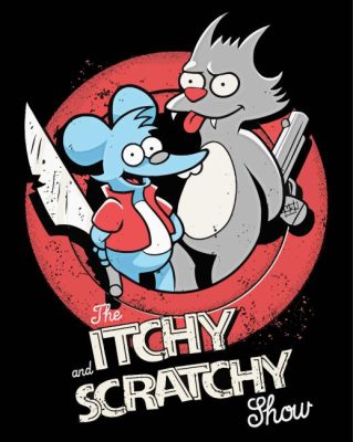 The Itchy And Scratchy Show Poster Paint By Numbers