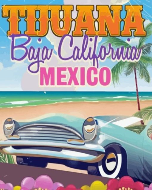 Tijuana Baja California Poster Paint By Numbers