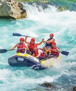 Whitewater Rafting Sport Paint By Numbers