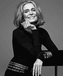 Black And White Gloria Steinem Journalist Paint By Numbers