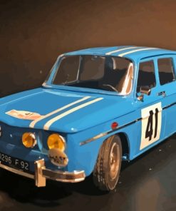 Blue Renault Gordini R8 Paint By Numbers