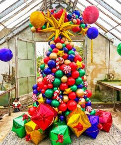 Colorful Balloon Tree Paint By Numbers