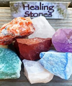 Colorful Healing Gemstones Paint By Numbers