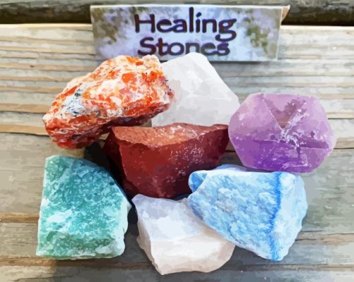 Colorful Healing Gemstones Paint By Numbers