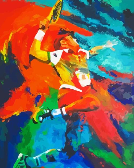 Colorful Abstract Tennis Paint By Numbers