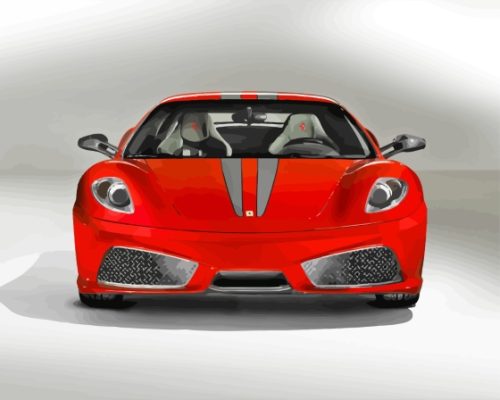 Ferrari Scuderia Car Front Paint By Numbers