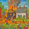 Fire At East Orrington By Waldo Peirce Paint By Numbers