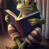 Frog Reading A Book Paint By Numbers