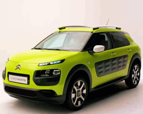 Green Citroen Cactus Car Paint By Numbers