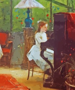 Little Girl At The Piano Paint By Numbers