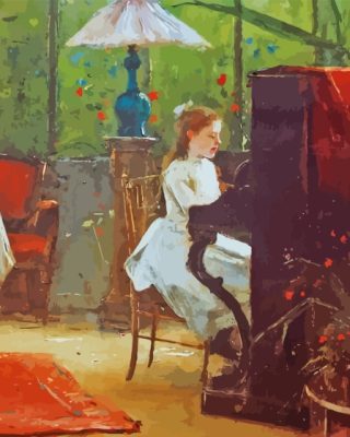 Little Girl At The Piano Paint By Numbers