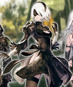 Nier Automata Characters Paint By Numbers