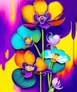 Orchids Flower Paint By Numbers