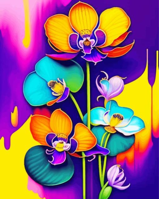 Orchids Flower Paint By Numbers