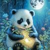 Panda Full Moon Paint By Numbers