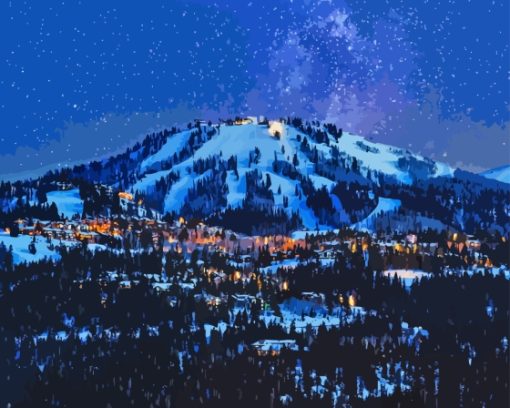 Park City Utah Night Paint By Numbers