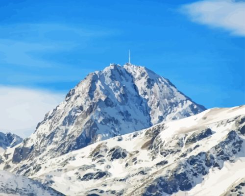 Pic Du Midi De Bigorre Mountain Paint By Numbers