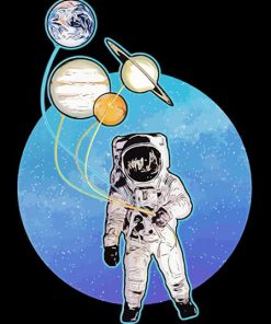 Planet Balloons Astronaut Paint By Numbers