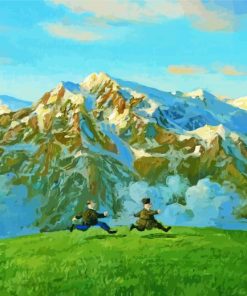 Snowy Mountains Landscape By Michael Sowa Paint By Numbers