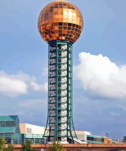 Sunsphere Tower In Knoxville Paint By Numbers