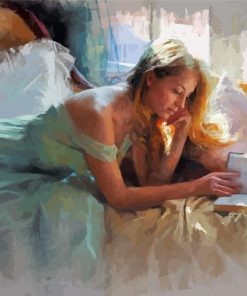 Woman Reading Book Vicente Romero Paint By Numbers