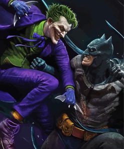 Batman And The Joker Fight Paint By Numbers