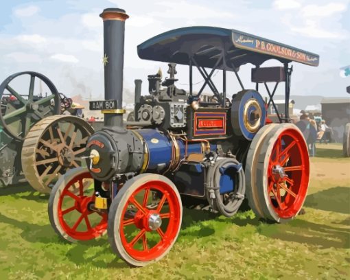 Bluebell Traction Engine Paint By Numbers