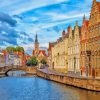 Bruges City Canal Belgium Paint By Numbers