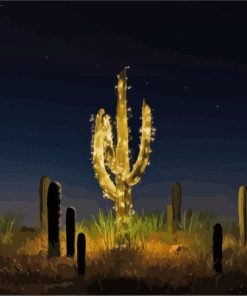 Christmas Cactus In The Desert Paint By Numbers