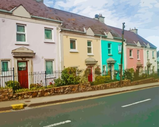 Colorful Houses In Howth Paint By Numbers