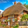 Countryside Cotswold Cottage Thatch Paint By Numbers