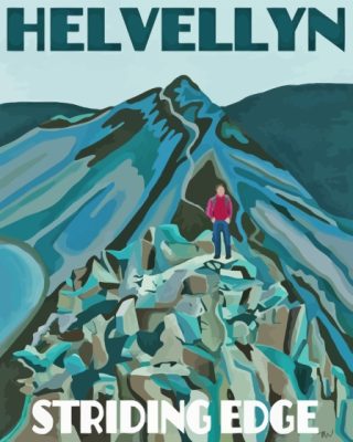 Helvellyn Striding Edge Poster Art Paint By Numbers