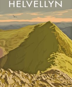 Helvellyn The Striding Edge Poster Paint By Numbers