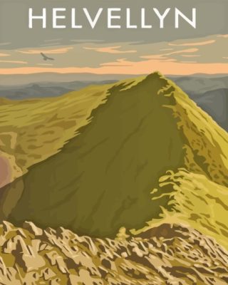 Helvellyn The Striding Edge Poster Paint By Numbers