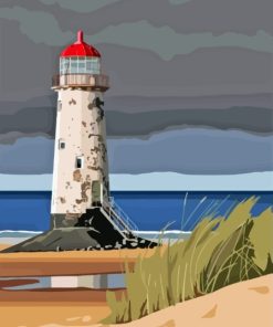 Illustration Talacre Lighthouse Paint By Numbers