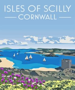 Isles Of Scilly Cornwall Poster Paint By Numbers