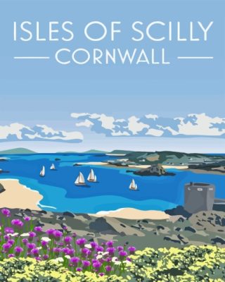 Isles Of Scilly Cornwall Poster Paint By Numbers