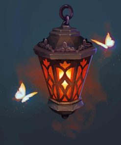 Magical Lantern And Butterflies Paint By Numbers