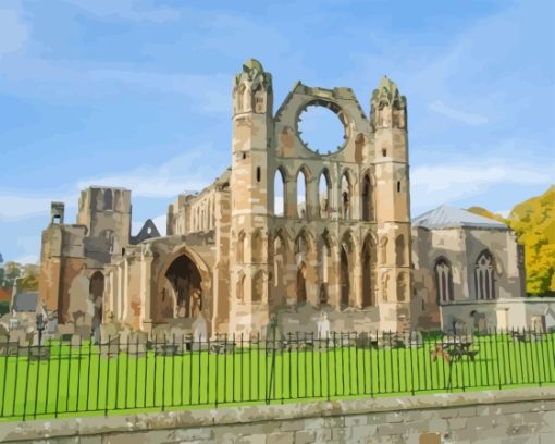 Moray Elgin Cathedral Paint By Numbers