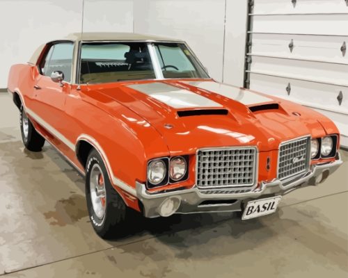 Orange Cutlass Supreme Paint By Numbers