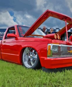 Red Low Rider Truck Paint By Numbers