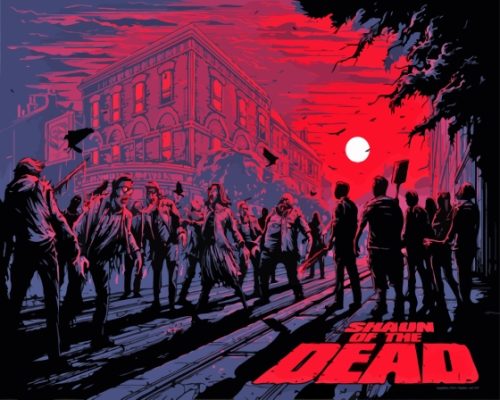 Shaun Of The Dead Illustration Paint By Numbers