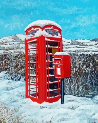 Telephone Booth And Post Box Paint By Numbers