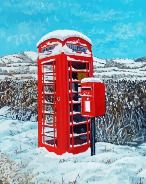 Telephone Booth And Post Box Paint By Numbers