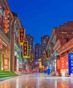 Tianjin Streets At Night Paint By Numbers