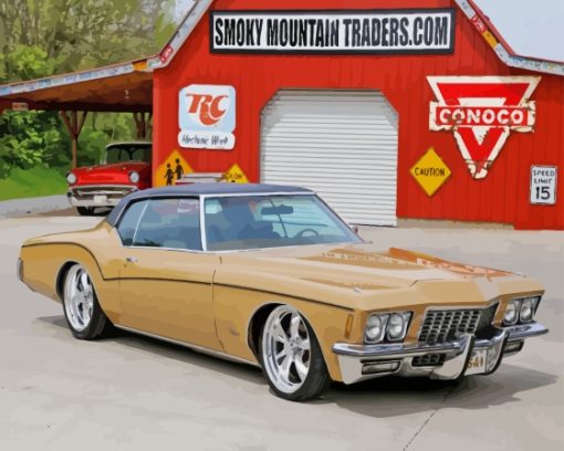 Yellow Buick Riviera Paint By Numbers